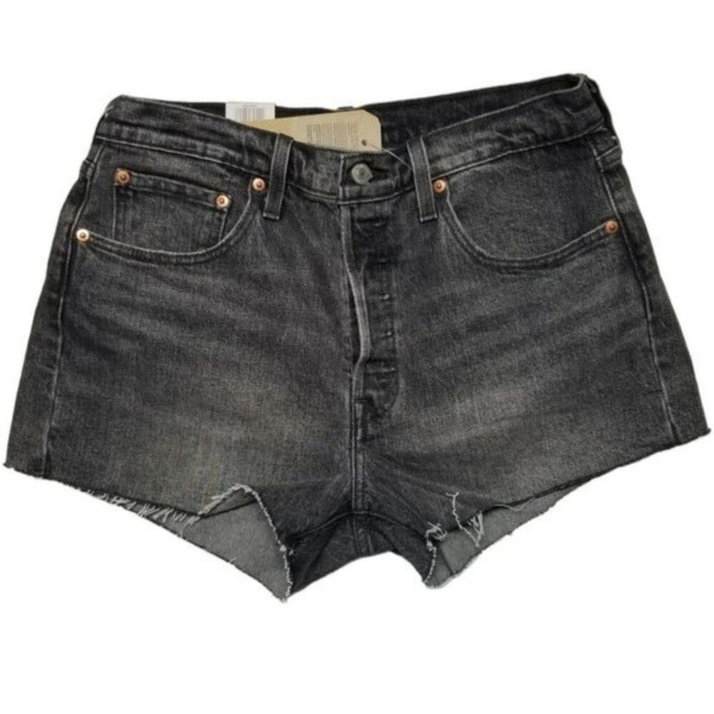 NWT Levi's 501 Jean Shorts Womens Size 31 Cut Off High Rise Charcoal Gray